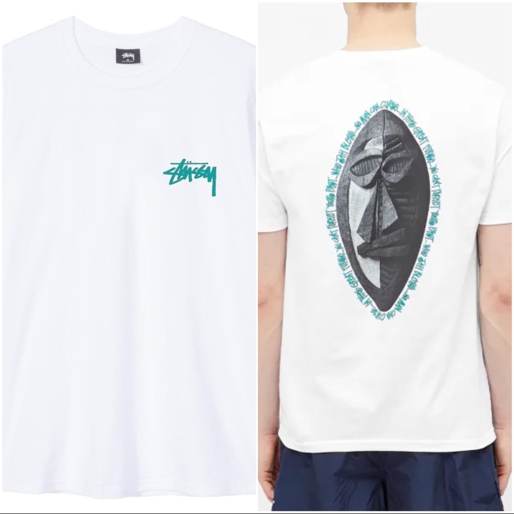 STUSSY tribal mask tee!